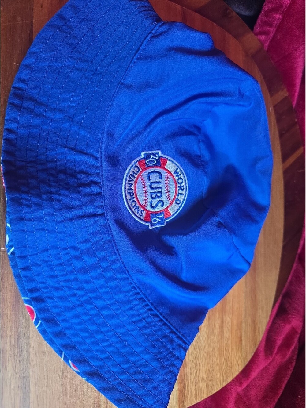 Chicago Cubs Bucket Hat Unisex One Size Reversable 2016 World Series Rum Chata